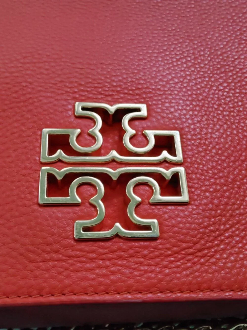 Tory Burch Large Flap Crossbody in Orange with Chain Strap